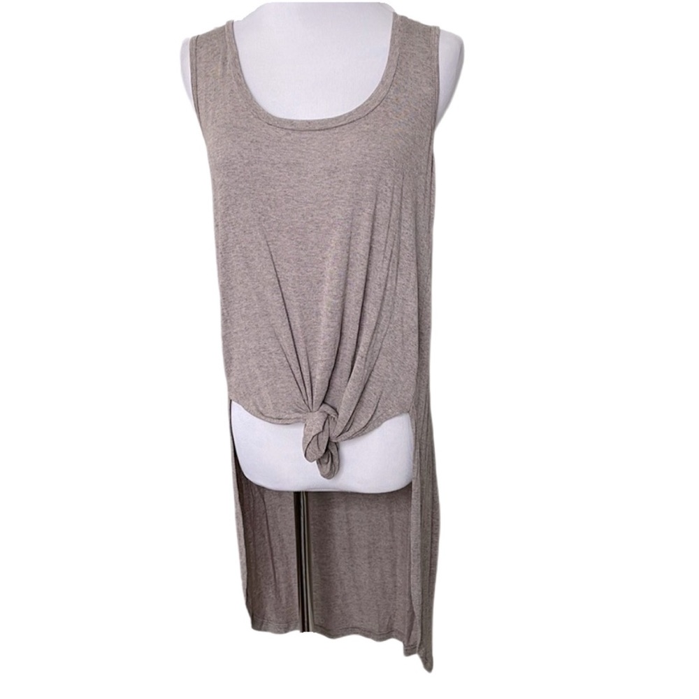 Anthropologie Deletta Sleeveless Knotted Hem High-Low Casual Tank Top